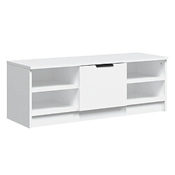 Maison Chic Meuble TV scandinave - Banc TV pour salon Blanc 102x35,5x36,5 cm Bois d'ingénierie -MN56904