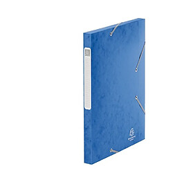 Exacompta Chemise box Cartorel 24 x 32 cm dos 2,5 cm - bleue - Lot de 25