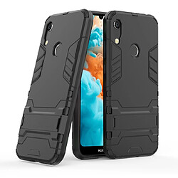 Wewoo Coque PC + TPU antichoc pour Huawei Y6 2019avec support noir pas cher