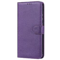 Wewoo Housse Coque Pour Huawei Honor 8A / Y6 2019 Étui de protection à rabat horizontal de couleur unie avec support et fentes cartes et portefeuille et cadre photo et lanière violet