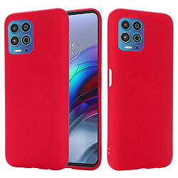 Coque en silicone Liquide avec sangle pratique souple rouge pour votre Motorola Edge S/Moto G100