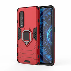 Coque en TPU garde cool avec support de bague rouge pour votre Oppo Find X2 Pro