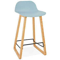 Alterego Tabouret snack mi-hauteur 'MAKI MINI' bleu style scandinave