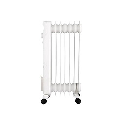 Radiateur électrique bain d'huile 1500W OCEANIC - 3 puissances - 7 éléments - Blanc - Mobile pas cher