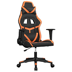 Maison Chic Chaise de jeu, Chaise gaming, Fauteuil gamer d'ordinateur,Chaise de Bureau Noir et orange Similicuir -GKD12766