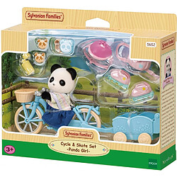 5652 fille panda son velo et sa remorque Sylvanian Families