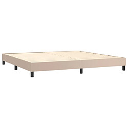 Avis vidaXL Sommier à lattes de lit avec matelas Cappuccino 200x200 cm