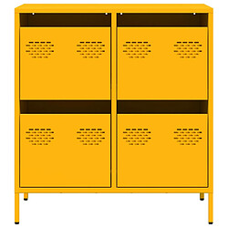 Acheter vidaXL Buffet jaune moutarde 68x39x73,5 cm acier laminé à froid