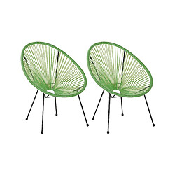 Beliani Chaise de jardin ACAPULCO II Vert