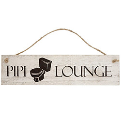 Mendler Planche murale Pipi-Lounge, planche décorative, panneau style shabby, vintage, 11x43x1cm, blanc