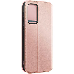 Avizar Étui pour Samsung Galaxy A35 5G Clapet Porte-cartes et Support Vidéo Rose Champagne