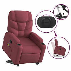 Maison Chic Fauteuil Relax pour salon, Fauteuil inclinable de massage Rouge bordeaux Tissu -GKD68688 pas cher