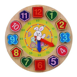 Universal Montessori dessin animé éducation animale perles en bois forme géométrique étrange puzzle 5 + (lapin)