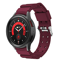 Bracelet de montre en silicone 20MM compatible Samsung Galaxy Watch5/4 Classic (Rouge vin)