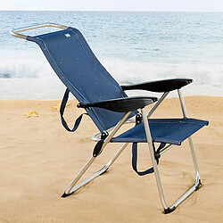 Chaise de Plage Aktive Blue marine 47 x 108 x 59 cm (2 Unités) pas cher