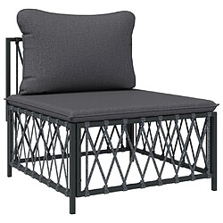 Maison Chic Salon de jardin 8 pcs + coussins - Mobilier/Meubles de jardin - Table et chaises d'extérieur anthracite acier -MN78757 pas cher