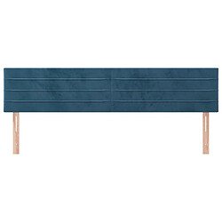 Avis Maison Chic Lot de 2 Têtes de lit design Bleu pour chambre - Décoration de lit foncé 100x5x78/88 cm Velours -MN47476