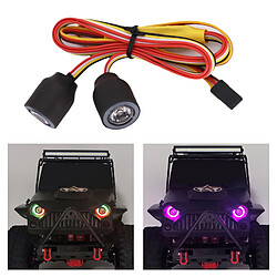 Acheter RC Voiture 2 RGB LED Lumière Phares Blanc LED Source D'alimentation 5-8V Tête Lampes 12 Mode D'éclairage effets pour SCX10 TRX4 D90 90046 90047 1/10