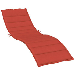 vidaXL Coussin de chaise longue rouge mélangé 200x50x4 cm tissu