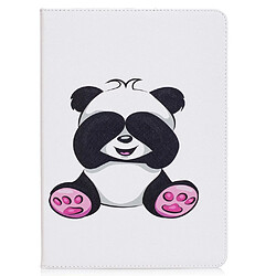 Etui en PU emplacements pour cartes d'impression motif protection stand panda adorable pour votre Apple iPad Air