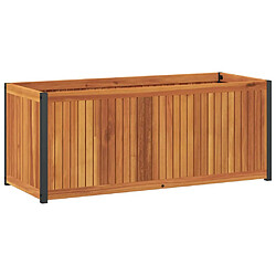 vidaXL Jardinière 110x45x44 cm bois massif d'acacia et acier