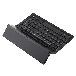 Wewoo Clavier Bluetooth V3.0 pliable ultra-mince, support intégré, prise en charge des systèmes Android / iOS / Windows (noir) pas cher