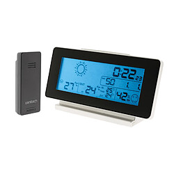 Station météo noir et blanc avec capteur sans fil (IP44) - Zenitech