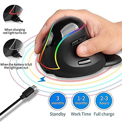 Universal Souris sans fil de vertical yyh souris rechargeables ergonomiques