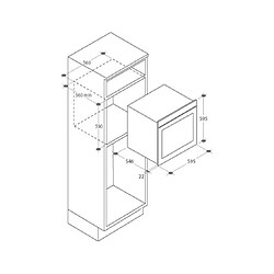 Four intégrable multifonction 70l 60cm a pyrolyse inox - fct686xwifi - CANDY pas cher