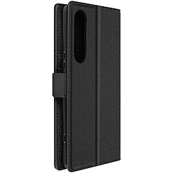 Avizar Étui pour Sony Xperia 1 V Clapet Portefeuille Support Vidéo Noir