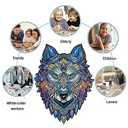 Universal Loup forme bois puzzle adulte enfant puzzle famille jouets cadeaux jeux pas cher