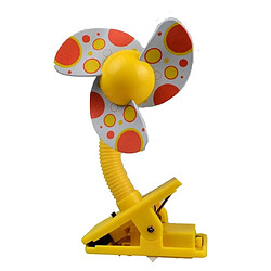 Wewoo Lit de bébé poussette ventilateur mini pince portable USB dortoir de recharge bureau petit électrique jaune