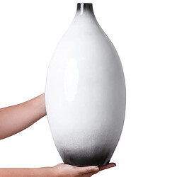 Beliani Vase décoratif BAEZA fait à la main Céramique 46 cm Blanc pas cher