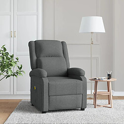 Maison Chic Fauteuil Relax pour salon, Fauteuil de massage Gris foncé Tissu -GKD62976