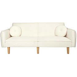 Avis The Home Deco Factory Canapé convertible en tissu bouclette.