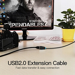 Avis Câble d'extension USB 2.0 Vention - Contacts dorés - Transmission 0,48 Gbit/s - Isolation PVC - Couleur noire