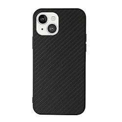 Coque en TPU + PU texture en fibre de carbone noir pour votre Apple iPhone 13 6.1 pouces