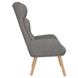 Avis vidaXL Chaise de relaxation Gris clair Tissu