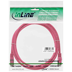 Câble patch, S-FTP, Cat.5e, rose, 0,3m, InLine®