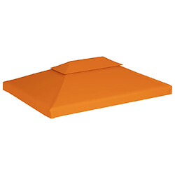 vidaXL Recouvrement de remplacement d'auvent 310 g/m² Orange 3x4 m