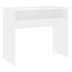 Maison Chic Bureau,Table de travail,bureau de travail pour chambre Blanc 90x50x74 cm Bois d'ingénierie -GKD60351