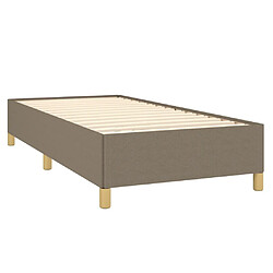 Avis vidaXL Cadre de lit sans matelas taupe 90x190 cm tissu