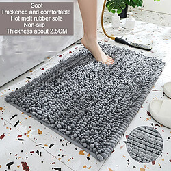 LUUCOZK Tapis de bain antidérapants Tapis de bain absorbants à séchage rapide - 43 x 61 cm suie-Taille standard