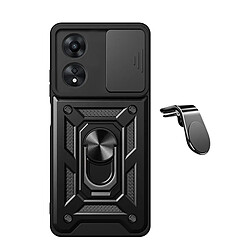 NIS L Kit Support Magnétique + Cache Fenêtre Magnétique Militaire Defender Oppo A60 Noir