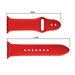 Avis Wewoo Bracelet Bande de montre en silicone à double rivets pour Apple Watch séries 3 et 2 1 42 mm (rouge)