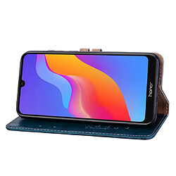 Wewoo Housse Coque Étui en cuir à rabat horizontal pour Huawei Y6 2019 / Honor 8A avec support et fentes cartes et portefeuille bleu pas cher