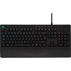 Chrono Clavier de jeu Logitech G213 Prodigy, boutons rétroéclairés LIGHTSYNC RGB, boutons personnalisables résistants aux éclaboussures, boutons multimédias dédiés, disposition QWERTY UK(Noir)