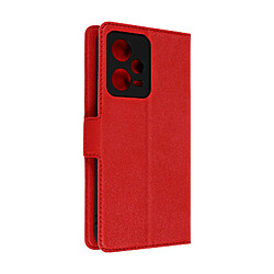 Avizar Étui Portefeuille Rouge pour Xiaomi Redmi Note 12 Pro et Redmi Note 12 Pro Plus