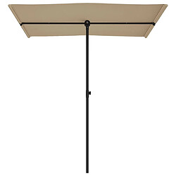 Avis vidaXL Parasol de jardin avec mât en aluminium 180x110 cm taupe