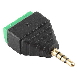 Wewoo Adaptateur Connecteur audio stéréo de bornier mâle 3,5 mm à 4 broches 4 mm